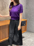 Make Unbalanced Wrap Banding Long Skirt
