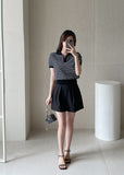 Celia Linen Stripe Collar Knit