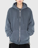 Vintage dying hoodie zip-up