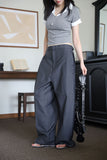 Ader pintuck wide slacks