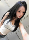 Soft lace slim top