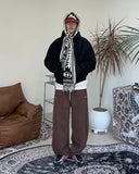 Cape Button Balloon Sweatpants