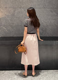 Make Unbalanced Wrap Banding Long Skirt