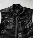 Rumiko Semi-Crop Pocket Sleeveless Jacket