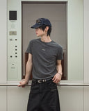 [PLAN MADE] Barbell Muscle-Fit Ribbed Half Tee