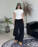 Cape Button Balloon Sweatpants