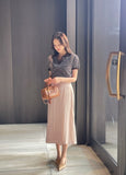 Make Unbalanced Wrap Banding Long Skirt