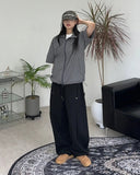Cape Button Balloon Sweatpants