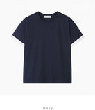 Dadd Daily Color Matching Roll-Up Short Sleeve Tee *Semi Crop