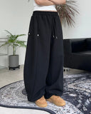 Cape Button Balloon Sweatpants