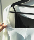 Dual Crop Layered Slim Top