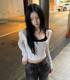 Dual Crop Layered Slim Top