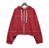 fw Balloon Crop Hood Zip Up