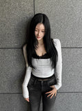 Dual Crop Layered Slim Top