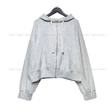 fw Balloon Crop Hood Zip Up