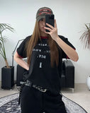 Decen Lettering Ringer Short Sleeve T-shirt
