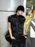 Rumiko Semi-Crop Pocket Sleeveless Jacket