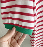 Leivit Stripe Color Matching Puff T-shirt