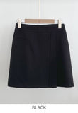 Dews Unbalance Pleats Wrap Skirt Pants