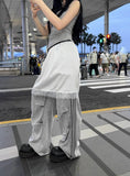 Satin Archive Lace Midi Skirt