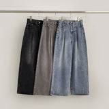 Pintuck Wide Denim Pants