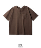 Jean Henley Neck Short Sleeve T-shirt