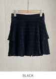 Jenny Punching Tiered Banding Mini Skirt Pants