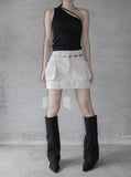 Lope One Shoulder Unbalance Strap Tee
