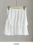 Jenny Punching Tiered Banding Mini Skirt Pants