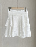 Jenny Punching Tiered Banding Mini Skirt Pants