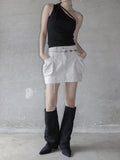 Lope One Shoulder Unbalance Strap Tee