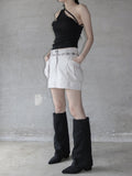 Lope One Shoulder Unbalance Strap Tee