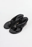 Mesh wedge sandal flip-flops