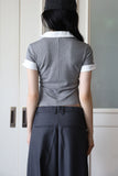 Double Gray Collar Tee