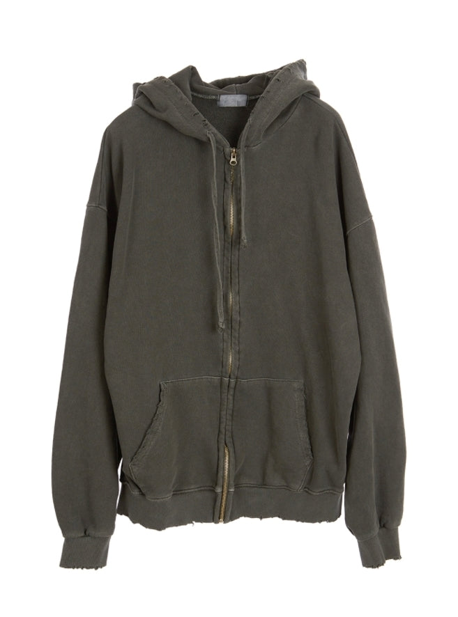 【Raucohouse】Vintage dying hoodie zip-up Raucohouse】Vintage dying hoodie zip-up