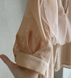 Betis Double Frill See-Through Blouse