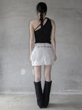 Lope One Shoulder Unbalance Strap Tee