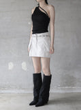 Lope One Shoulder Unbalance Strap Tee