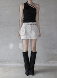 Lope One Shoulder Unbalance Strap Tee