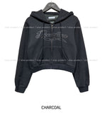 Ditto crop hood zip-up