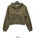 Ditto crop hood zip-up