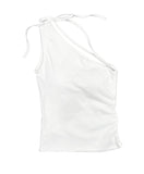 Lope One Shoulder Unbalance Strap Tee