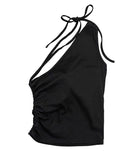 Lope One Shoulder Unbalance Strap Tee
