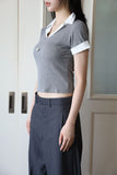 Double Gray Collar Tee