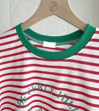 Leivit Stripe Color Matching Puff T-shirt