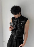 Rumiko Semi-Crop Pocket Sleeveless Jacket