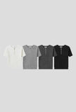 Off Knit Muscle Raglan Half Zip-Up Short Sleeves
