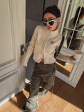 Heck embroidery two-way zip-up