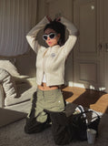 Heck embroidery two-way zip-up