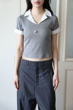 Double Gray Collar Tee